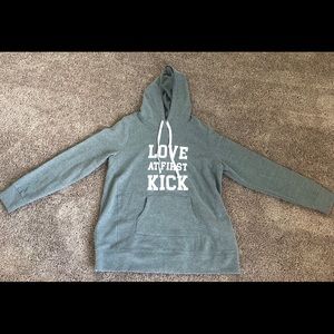 Gray maternity hoodie